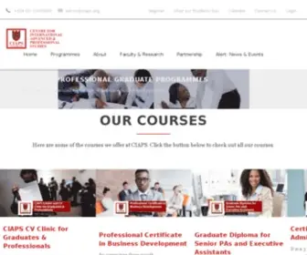 Ciaps.org(Postgraduate and Professional Studies) Screenshot