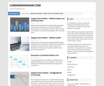 Ciaranmonahan.com(Supply Chain Analytics) Screenshot