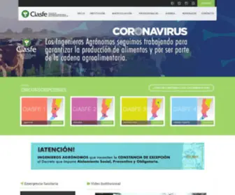 Ciasfe.org.ar(Colegio de Ingenieros Agrónomos de Santa Fe) Screenshot