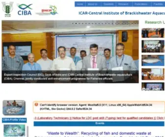 Ciba.res.in(Ministry of Agriculture and Farmers Welfare) Screenshot