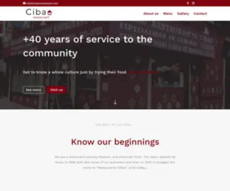 Cibaorestaurant.com(Home) Screenshot