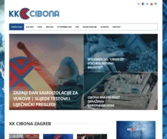 Cibona.com(° službene stranice ° KK Cibona Zagreb) Screenshot