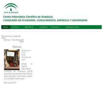 Cica.es(CICA Centro Informático Científico de Andalucía) Screenshot