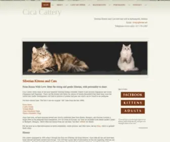 Cicacattery.com(Cica Cattery) Screenshot