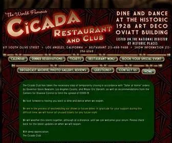 Cicadaclub.com(The Cicada Restaurant and Club) Screenshot