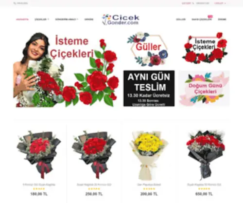 Cicekgonder.com(Güller) Screenshot