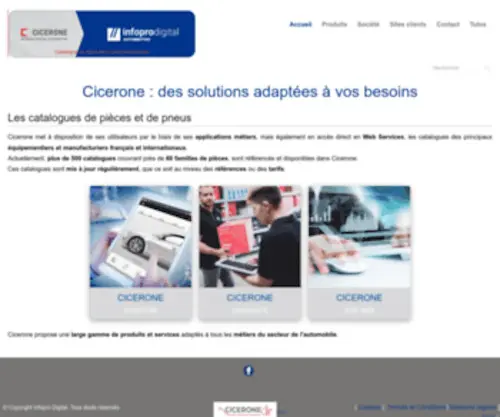 Cicerone.fr(Outils en ligne pour les pros de l'automobile) Screenshot