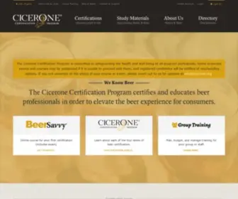 Cicerone.org(Professional Certification for Beer Experts) Screenshot