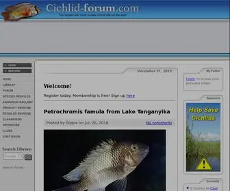 Cichlid-Forum.com(Species profiles for over 1500 African and New World cichlids. Thousands of original photographs) Screenshot