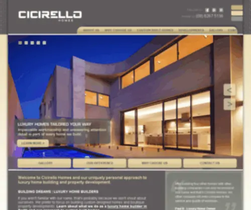 Cicirellohomes.com.au(Perth Custom Home Builders) Screenshot