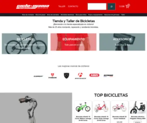 Ciclo-Mania.com(Tienda y Taller de Bicicletas) Screenshot