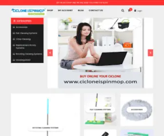 Cicloneispinmop.com(Pagina de Inicio de Ciclone) Screenshot