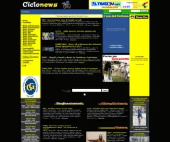 Ciclonews.it(Giornale sportivo ciclismo Giro dItalia Ciclismo professionisti giovanile) Screenshot