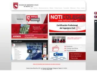 Cicm.org.mx(Colegio de Ingenieros Civiles de M) Screenshot