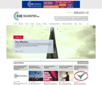 Cic.org.uk(The Construction Industry Council (CIC)) Screenshot