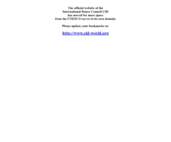 Cid-Unesco.org(International Dance Council (CID) Screenshot