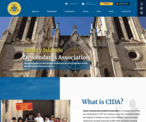 Cida-SA.org(Canary Islanders Descendants Family Association) Screenshot