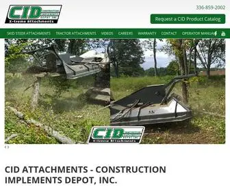 Cidattachments.com(Skid Steer Attachments) Screenshot