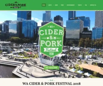 Ciderandporkfestival.com.au(The WA Cider & Pork Festival) Screenshot