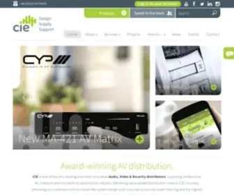 Cie-Group.com(Leading the way in innovation by providing our customers with a unique free system design and consultancy service) Screenshot
