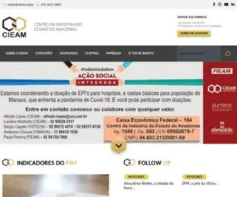 Cieam.com.br(O centro da indústria do estado do amazonas) Screenshot