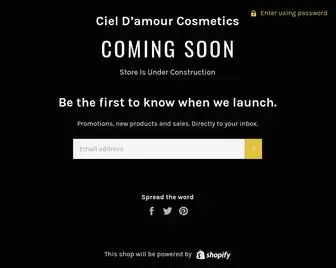 Cieldamourcosmetics.com(Ciel) Screenshot