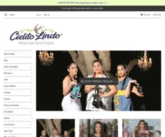 Cielitolindomex.com(Cielito Lindo Mexican Boutique) Screenshot