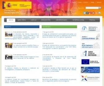 Ciencia.gob.es(Ministerio de Ciencia) Screenshot