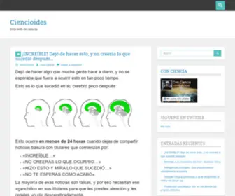 Ciencioides.com(Sitio web de ciencia) Screenshot