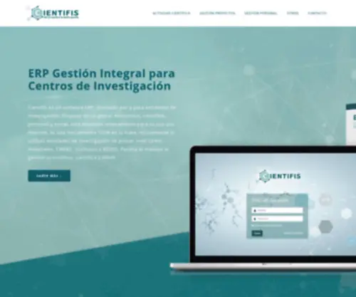 Cientifis.com(ERP específico para Centros de Investigación) Screenshot