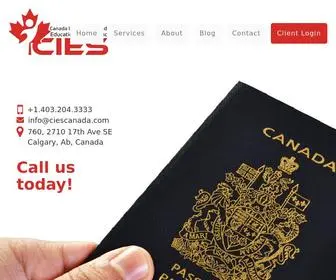 Ciescanada.com(Canada Immigration and Education Services) Screenshot