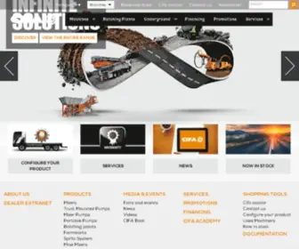 Cifa.com(Truck Mounted Pumps and Batching Plants Cifa) Screenshot