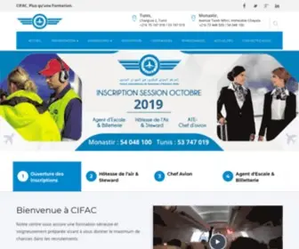 Cifac-Monastir.com(Centre International de Formation d'Aviation Civile) Screenshot