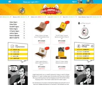 Cigarcryptoland.com(Authentic cuban cigars Pay with Bitcoin Altcoins at CigarCryptoLand Switzerland) Screenshot