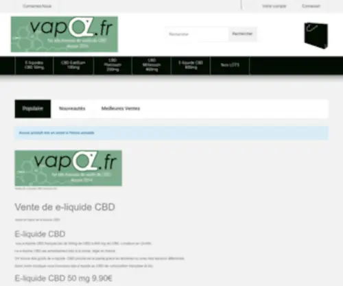 Cigarettes-Electroniques-France.fr(E-liquide CBD et e-liquide cannabis CBD francais) Screenshot