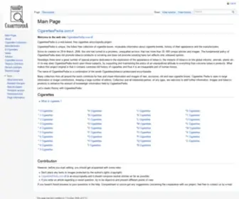 Cigarettespedia.com(Cigarettes Pedia) Screenshot