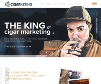 Cigarketing.com(Cigar Marketing and Cigar Shop Marketing at Cigarketing) Screenshot