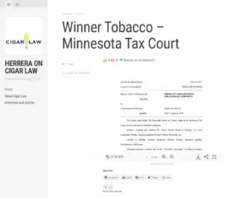 Cigarlaw.com(Herrera on Cigar Law) Screenshot