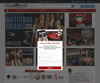 Cigarpage.com(A smorgasbord of cigar deals) Screenshot