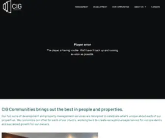 Cigcommunities.com(CIG Communities) Screenshot