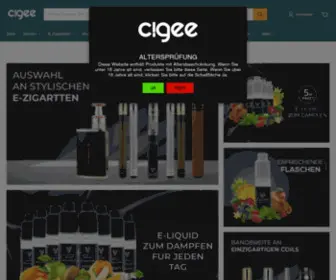 Cigee.de(E-Zigaretten online kaufen) Screenshot