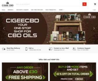 Cigeecbd.com(Buy CBD E Liquid & CBD Oils) Screenshot