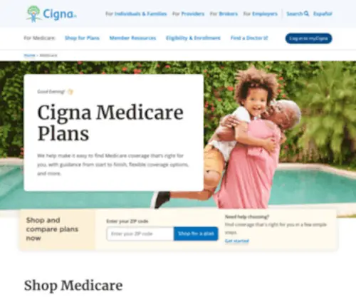 Cignahealthspring.com(Medicare Insurance Plans and Coverage Options) Screenshot