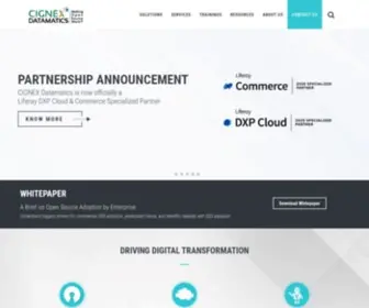 Cignex.com(Driving Digital Transformation) Screenshot