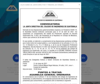 Cig.org.gt(COLEGIO DE INGENIEROS DE GUATEMALA) Screenshot