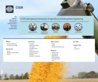 Cigr.org(International Commission of Agricultural and Bisystems Engineering) Screenshot