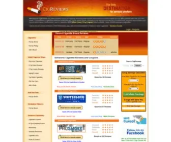 Cigreviews.com(Electronic Cigarette Reviews & Coupons) Screenshot