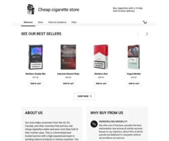 CigStore.co(Buy cheap cigarettes in the UK) Screenshot