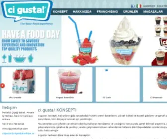 Cigustaturkiye.com(Cigusta Türkiye / The Italian Food Experience / Frozen Yogurt / Gelato / fast food franchise) Screenshot