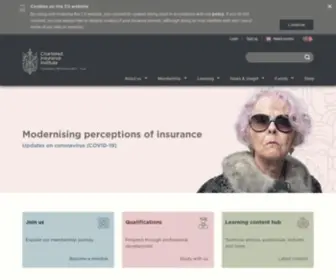 Cii.co.uk(The Chartered Insurance Institute (CII)) Screenshot
